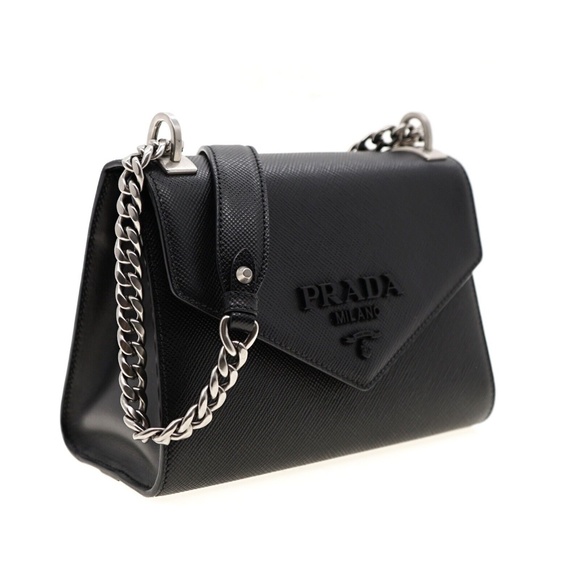 Pattina Saffiano Leather Crossbody Saddle Bag In Black